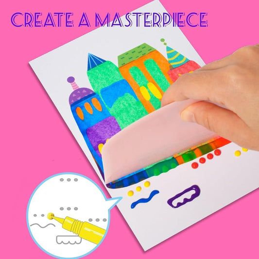 DIY Rainbow Scratch Dot Art Painting Kits Set for Kids